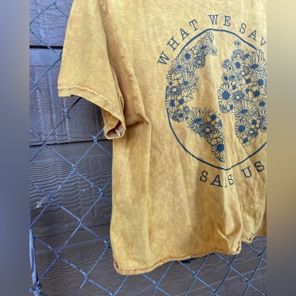 Fifth Sun Mustard Yellow What We Save Saves Us Tee - Picture 5 of 7